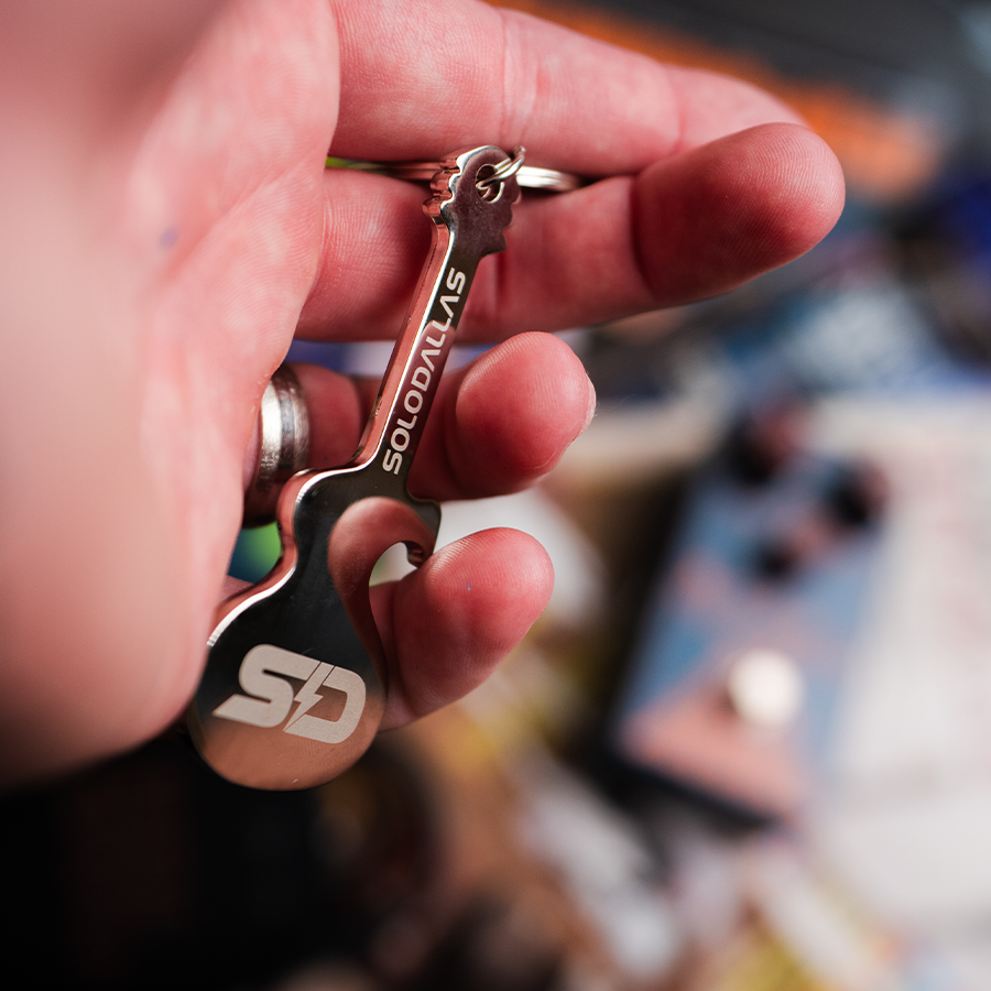 SoloDallas Guitar Keychain Bottle Opener